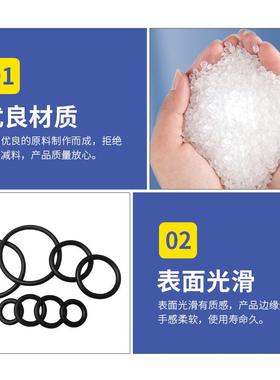 圈优丁腈o型密封GKA油圈线径1mm耐耐腐质垫圈O型耐油耐磨防水防漏