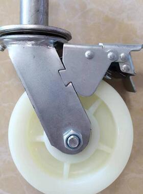 氨工车业重型平橡胶轮6寸8寸聚酯pu脚QXR轮板尼龙轮