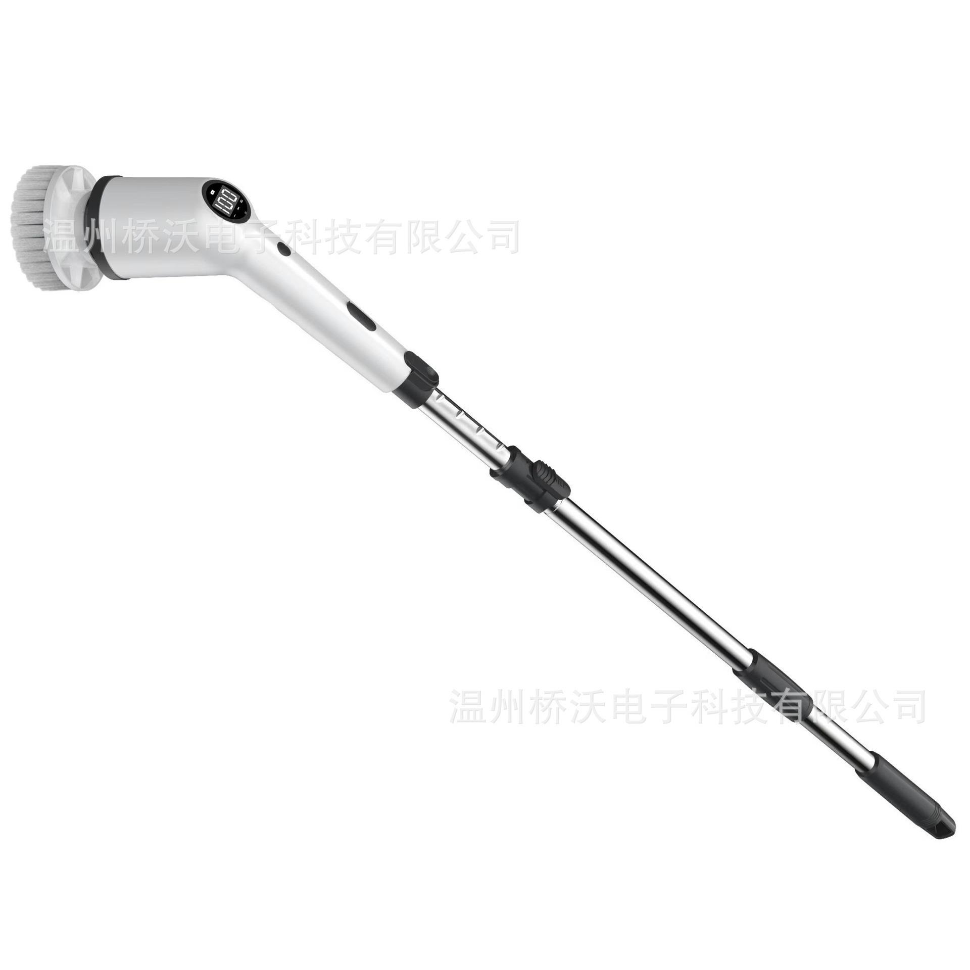 手持无线电动清洁刷多功能电动刷液晶数显八合一伸缩电动拖把华庚