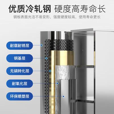 分体五节铁皮档案柜件柜带文凭证顶料柜财务柜子办锁公室LW-SJG储