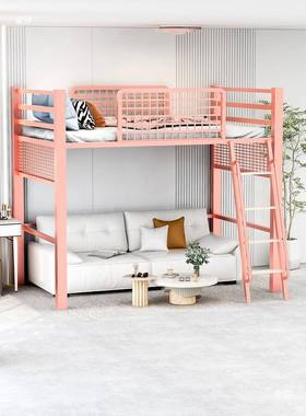 loft组高架床上床高下空单上层合床错位阁楼复式二楼YSC床低床钢