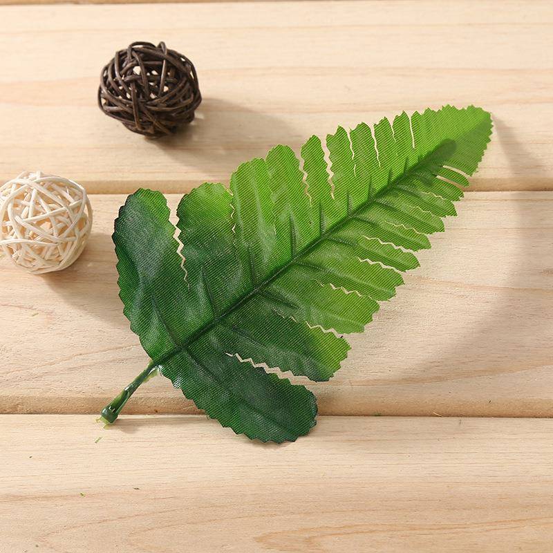 波斯叶仿配真树花材料做假件花装饰叶塑料绿色中BDP号小孔