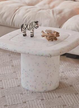 奶家油风茶小几桌客厅用茶桌创意小户简约可爱网红FIP组合白色圆