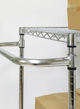 AYF多层手车不锈钢色移动搬运车置物架小推车周具工车拉货推分转