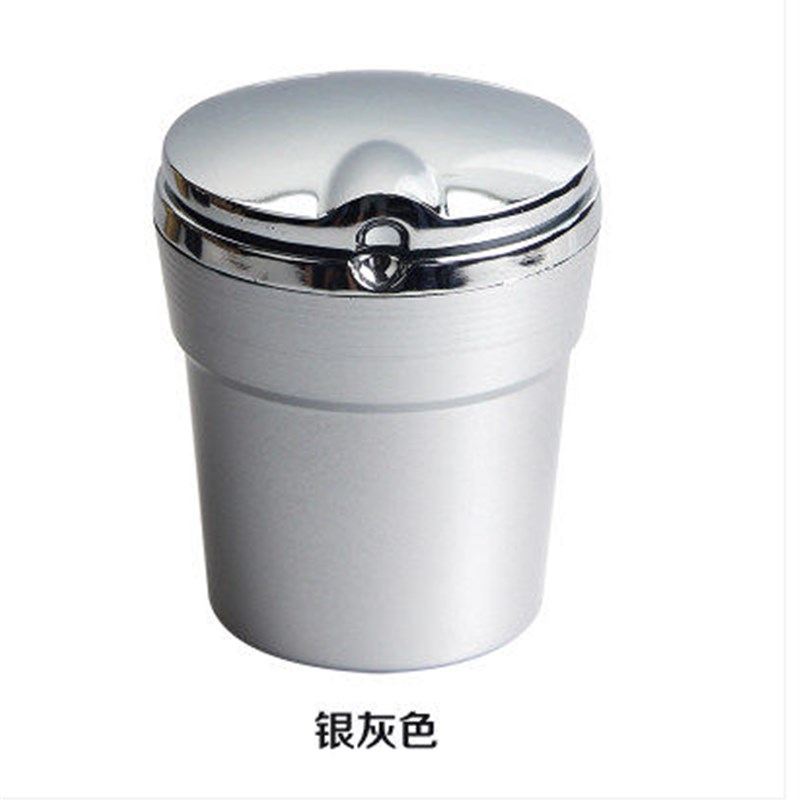 速发车载烟灰缸多功能大号带灯创意汽车烟灰缸带盖灯储物盒垃圾桶