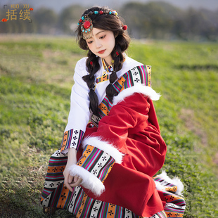 速发藏族服装少藏旅游藏袍长裙西数民族舞蹈服丁真藏装藏服新款