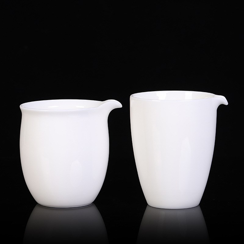 速发德化白瓷公道杯白色陶瓷茶水个道茶器茶具配件公杯单分功离公