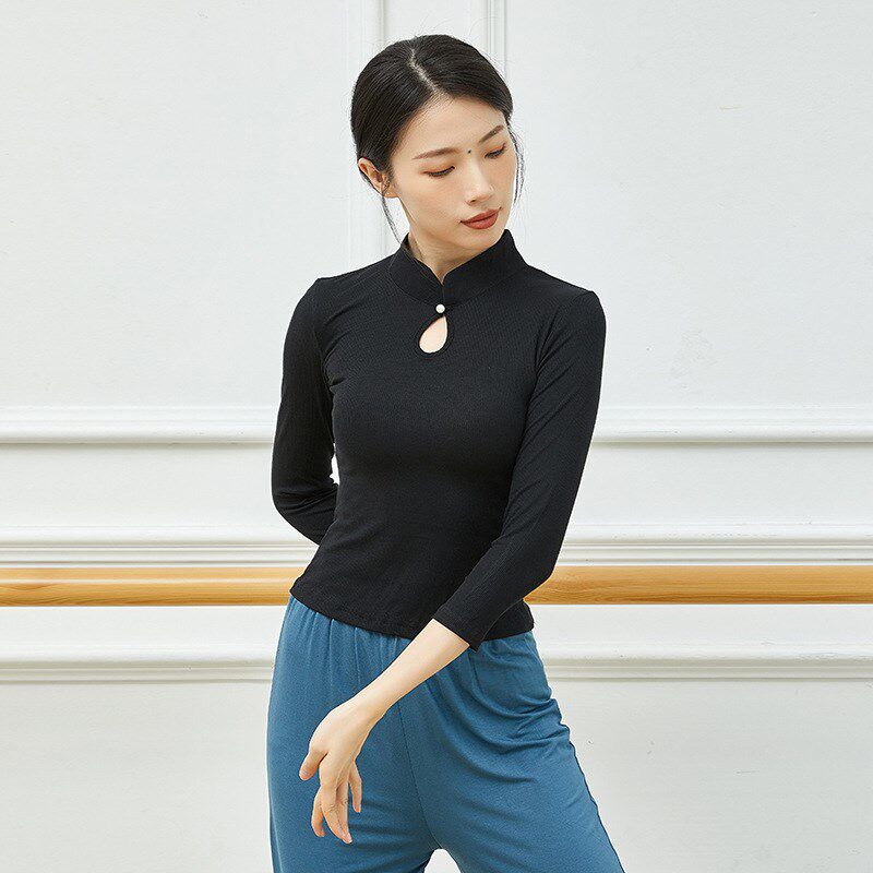 速发古典舞服气质中袖上衣中国风现代舞民族舞服装练功服夏季