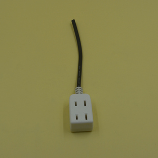 包邮 带线六孔电源母插座 纯铜 二脚插头监控防水盒工程专用220V