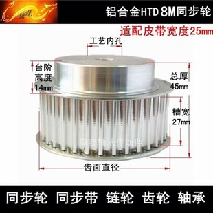 8M27齿 8M28齿 8M29齿 同步轮 8M31齿 铝合金 8M30齿 8M32齿 27宽