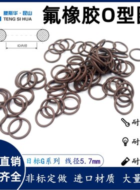 日标G系列线径G150-G500线径5.7mm氟胶VITONO圈O令O形圈O型圈FKM