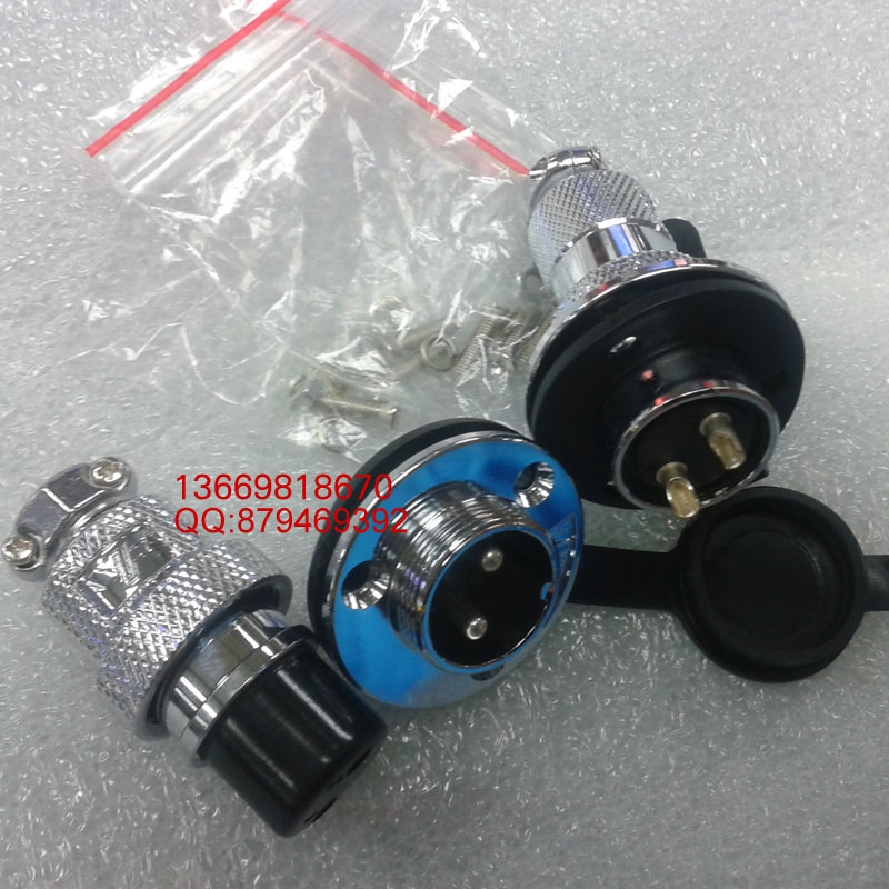 FD飞达航空插头插座GX20圆盘电源连接器甬丰YF-20M2芯-12芯连接器