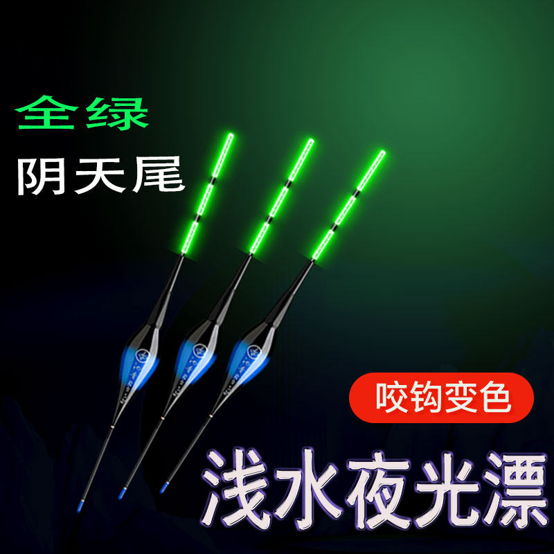 池音日夜两用浅水高亮变色电子漂