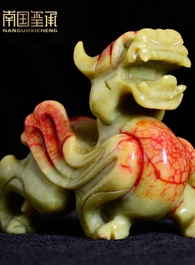 速发岫玉石貔 摆件一对厅招财 客貅摆件乔迁开业礼品店铺收银台摆