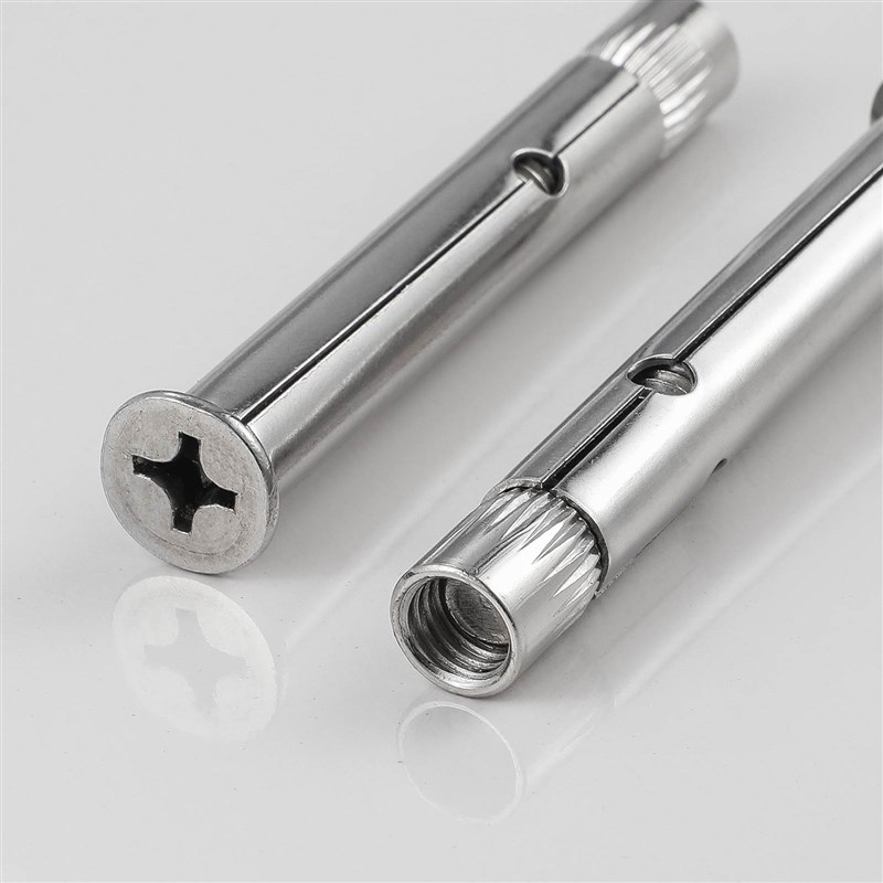 速发201不锈钢头不4绣钢十字沉0内膨胀螺丝平头 断桥门窗 内爆