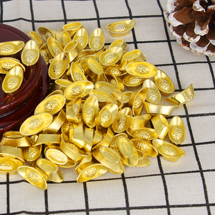 宝迷你小金锭聚宝盆米缸百福缸装 宝宝元 饰配饰 小银摆件金元 速发元