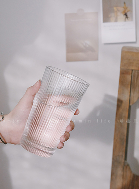 速发玻璃杯风vit咖ge杯子a啡杯杯约日式茶简水杯清新可爱