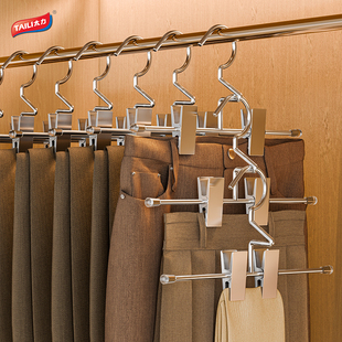 速发裤夹家用架器挂裤子专用衣架裤夹子裙夹裙子挂无收纳神痕