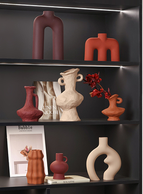 速发轻奢高档酒柜摆装瓶术陶瓷花艺摆件客厅桌面家居装饰品