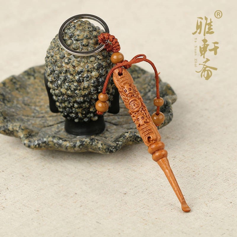 速发红木雕刻掏耳朵工具 成人耳 耳屎清洁勺实木质挖耳勺采耳器挖