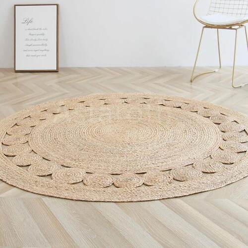 速发Hand+Woven+Round+Carpets+Handmade+Water+Reed+Rattan+Rugs