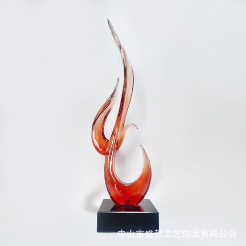 速发简约轻奢透明树脂雕塑艺居摆件玄关电视柜酒柜高级工家品软装