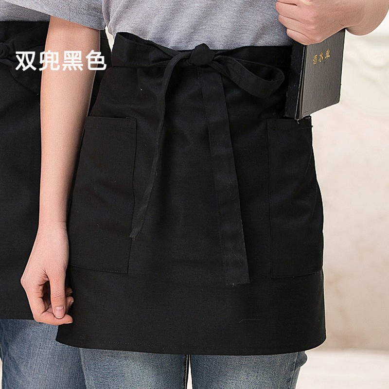 速发服务员围裙短男半身款饭店饮厅时尚火锅小围裙餐餐logo印字