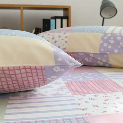碎花格子 枕头套一对装家用纯棉全棉枕套单个48cmx74cm内胆套新款