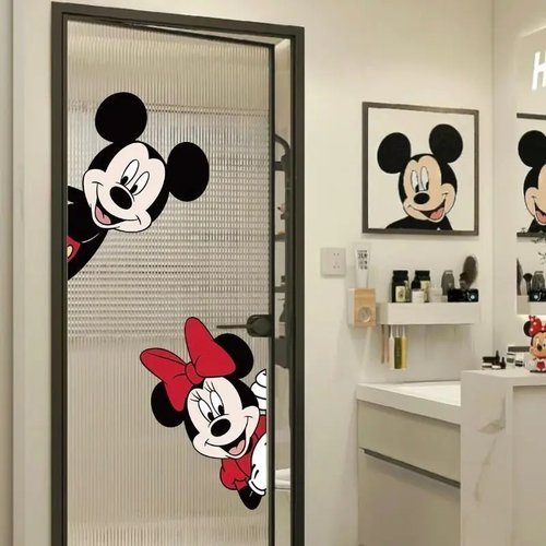 厨房卫生间玻璃门贴画贴纸