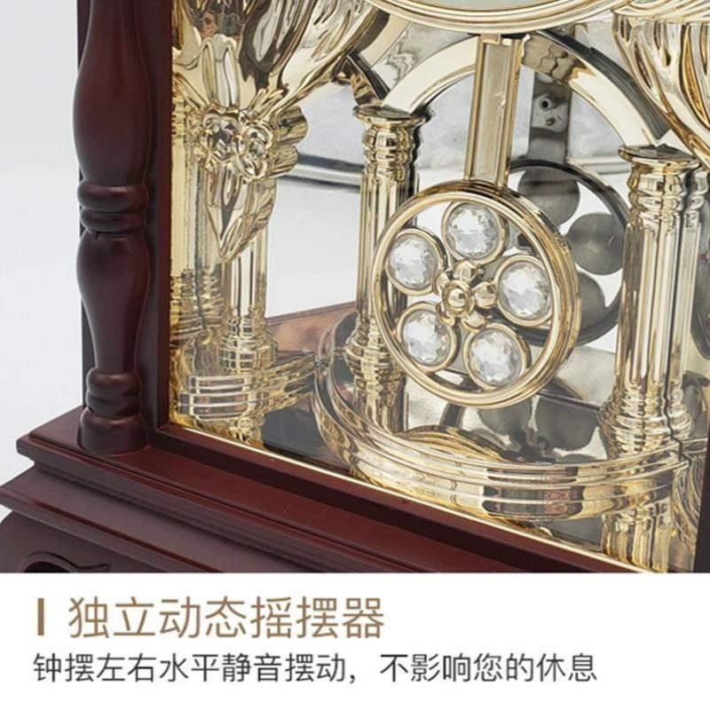 老式座钟欧式客厅时钟桌面静音台钟摆钟装饰打点摆件报时复古卧室