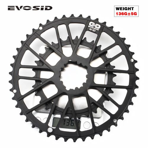 公路自行车牙盘48-32T瓜r车盘片46-30T三钉直装GXP砾石车双盘50-3