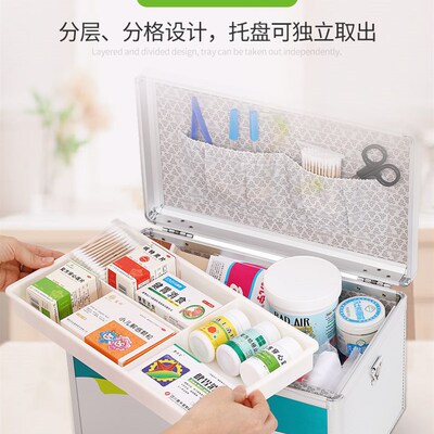 家用大容量医药j箱家用验厂应急药急救箱工具箱家庭装应急医疗箱