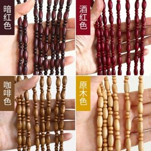 桃木葫芦珠帘免打孔门帘隔断帘卫生间厕所卧室T过道挂吊帘厨房
