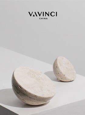 速发新品件寂风洞石创何艺术摆侘几意样板间书房酒柜桌面饰品