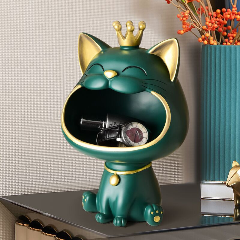 速发招财猫进门口放收纳摆件创意入户玄关鞋柜电视柜家居装饰品