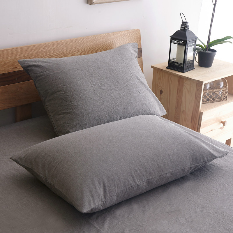 速发水洗棉纯棉枕套单个一 拍2对用棉大号枕芯套单人枕全枕头套一