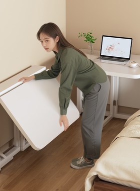 速发折叠桌子房可折叠书桌小方型白色台桌长户形工作餐家用电脑桌