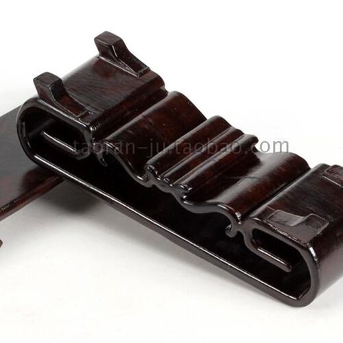 速发奇石底座红木工艺品黑梓木木雕小书卷壶托壶垫印章玉石底座