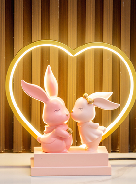 速发饰婚结婚新婚礼物送新人订子摆件家居兔品送闺蜜客厅婚房装饰