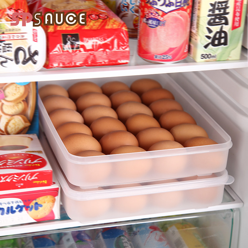 速发大容量鸡蛋托24格冰箱鸭蛋包装保鲜盒子塑料蛋盒小分格收纳盒