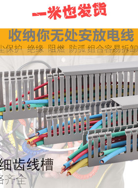 速发金宏厂家散卖80*80银灰色缆齿线槽  配电箱 PVC细齿线 槽电密