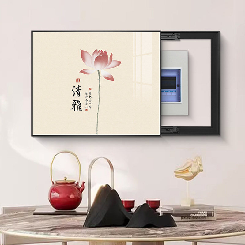 速发新中盖茶表箱装饰画电室信号箱电闸箱遮挡挂画配电箱式板遮丑