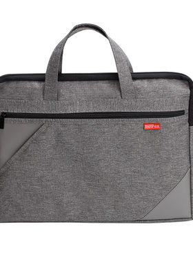 速发信发T-V701)(灰色1手提文件袋A4拉链袋双层公文包商务办