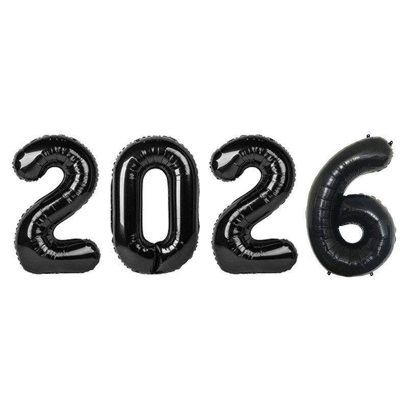速发2026元旦跨年数字气球16寸2寸42寸马年跨年套装庆典装饰铝膜