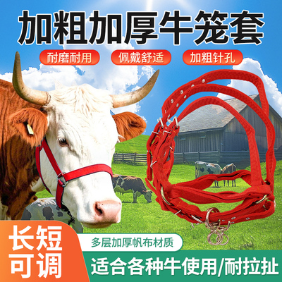 牛笼头套牛头套栓牛绳子缰绳栓牛笼头小牛大牛龙头牛笼嘴牛绳子
