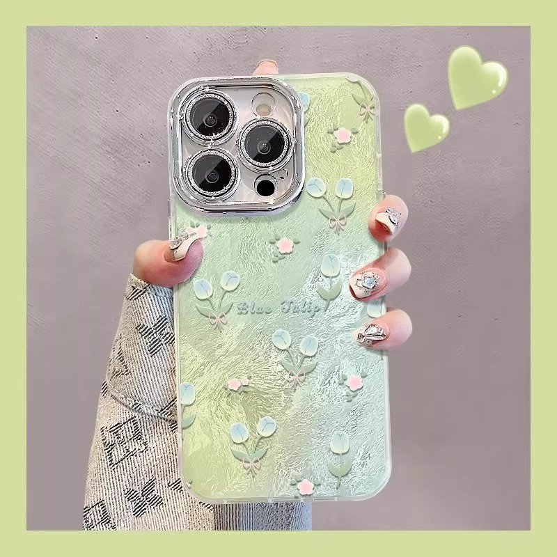 适用苹果系列新款渐变郁金香外壳