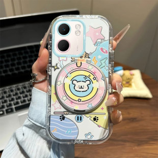 活力版 1旋转支架A6GT卡通女A5pro 93s全包镜头72可爱55高级感52音乐小狗3X活力版 适用OPPOA6pro手机壳A97新款