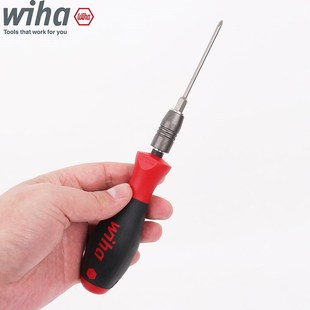 德国wiha威汉批头螺丝刀手柄机械式强G力锁紧套筒起子进口1/4通用