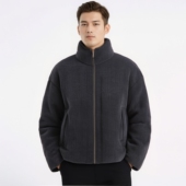 旷野 XUBIAN 奢级800蓬90白鹅绒特种纱灯芯绒羽绒服面包夹克男