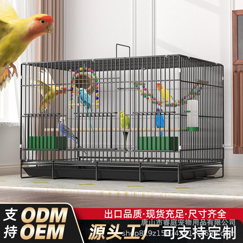 鸟笼鹦鹉鸟别墅折叠款铁丝网专用笼鸽子虎皮八哥相思鸟金属鸟笼子